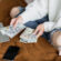 person holding money
